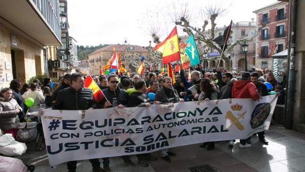 Soria.- Cabecera de la manifestación en Soria Soria.- Cabecera de la manifestación en Soria