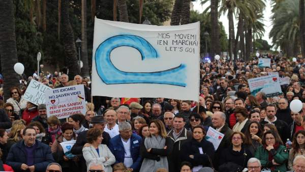Manifestación contra catalán en sanidad, 2018 Manifestación contra catalán en sanidad, 2018