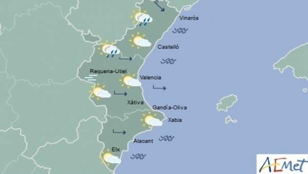 Les pluges tornen aquest dilluns a la mitat nord de la Comunitat Valenciana Les pluges tornen aquest dilluns a la mitat nord de la Comunitat Valenciana