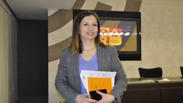 La diputada del PAR, María Herrero, hoy en las Cortes La diputada del PAR, María Herrero, hoy en las Cortes