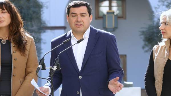 Juanma Moreno, hoy ante los medios Juanma Moreno, hoy ante los medios