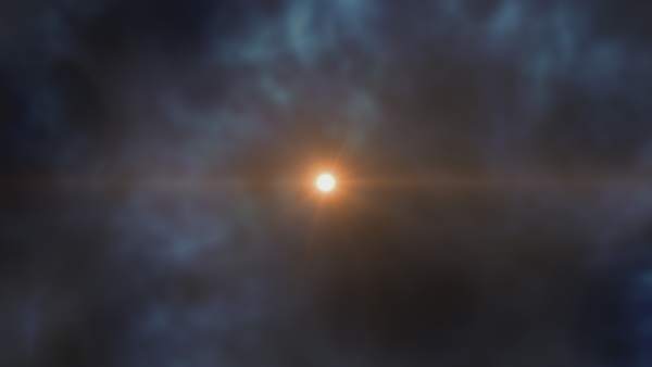 Imagen artística de la estrella J0023+030 Imagen artística de la estrella J0023+030