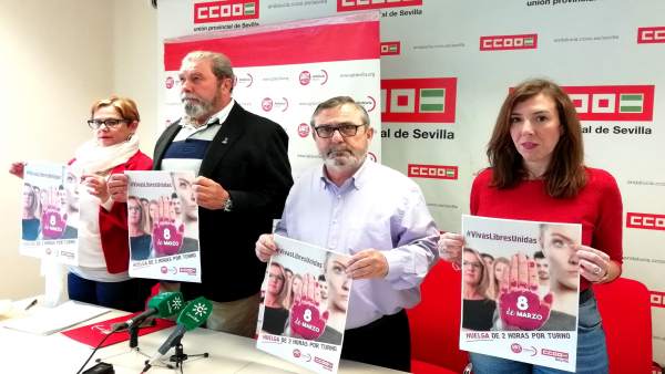 Los sindicatos presentan sus movilizaciones del 8 de marzo Los sindicatos presentan sus movilizaciones del 8 de marzo