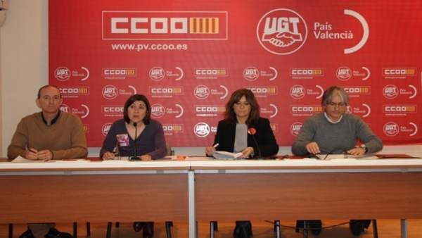 Rueda de prensa CCOO PV y UGT PV Rueda de prensa CCOO PV y UGT PV
