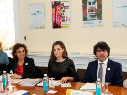 La reina Letizia en una reunión de trabajo sobre la situación de la Violencia de Género en España