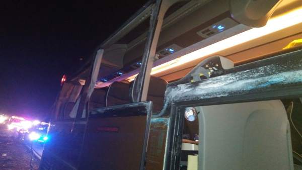 Accidente entre autobús y camión en el Km 250 de la A3 en Villagordo del Cabriel Accidente entre autobús y camión en el Km 250 de la A3 en Villagordo del Cabriel