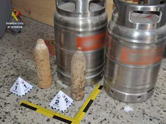 Proyectiles intervenidos en Sevilla