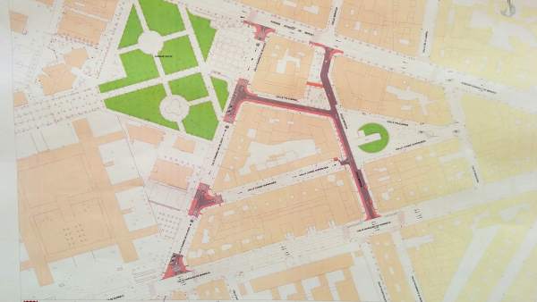 Plano del proyecto de Area Pacificada en la zona oese Plano del proyecto de Area Pacificada en la zona oese