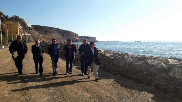 Visita a los trabajos de regeneración de la playa de El Palmer de Enix Visita a los trabajos de regeneración de la playa de El Palmer de Enix