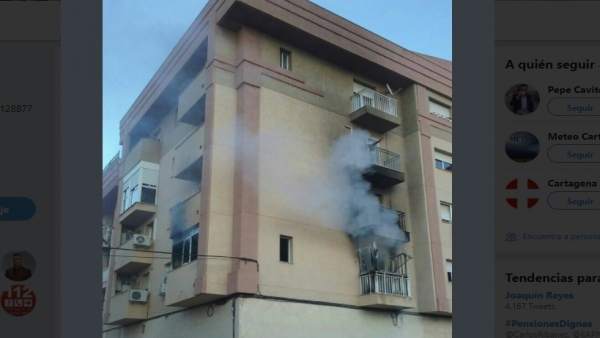 Imagen de la vivienda afectada por las llamas Imagen de la vivienda afectada por las llamas