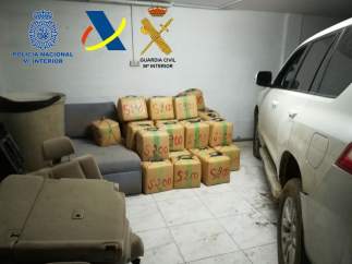 Imagen de archivo de una incautación de droga en La Línea (Cádiz)