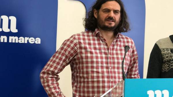 Antón Sánchez, En Marea, en rueda de prensa Antón Sánchez, En Marea, en rueda de prensa