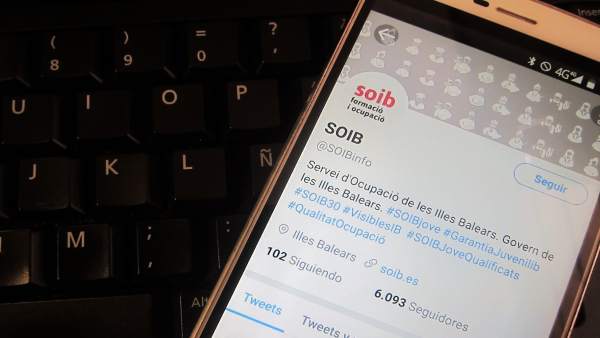 El SOIB en Twitter desde un dispositivo móvil El SOIB en Twitter desde un dispositivo móvil