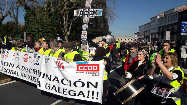 Manifestación de funcionarios judiciales este sábado en Santiago Manifestación de funcionarios judiciales este sábado en Santiago