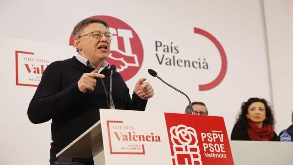 Puig durante el congreso comarcal del PSPV Puig durante el congreso comarcal del PSPV