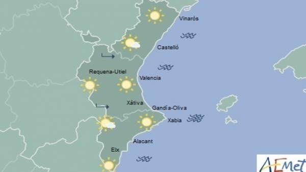Cielos despejados en toda la regiónA Cielos despejados en toda la regiónA