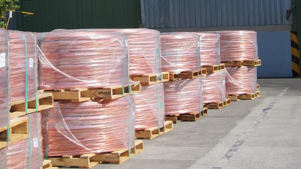 Bobinas de cobre en una factoría cordobesa Bobinas de cobre en una factoría cordobesa