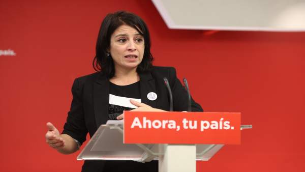 Rueda de prensa de Adriana Lastra en la sede del PSOE Rueda de prensa de Adriana Lastra en la sede del PSOE