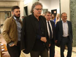 Rufián, Tardà, Xuclà y Campuzano.
