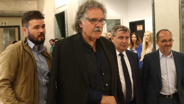 Rufián, Tardà, Xuclà y Campuzano. Rufián, Tardà, Xuclà y Campuzano.