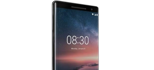 Nuevo Nokia 8 Sirocco, presentado en el Mobile World Congress 2018. 