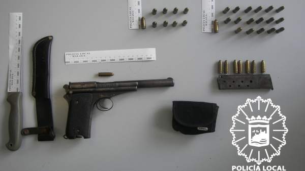 Armas intervenidas por la Policía Local de Málaga durante 2017 Armas intervenidas por la Policía Local de Málaga durante 2017