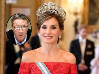 La reina Letizia a la derecha, y Alonso Guerrero a la izquierda.