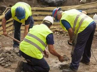 Excavación en el pozo de Tenoya