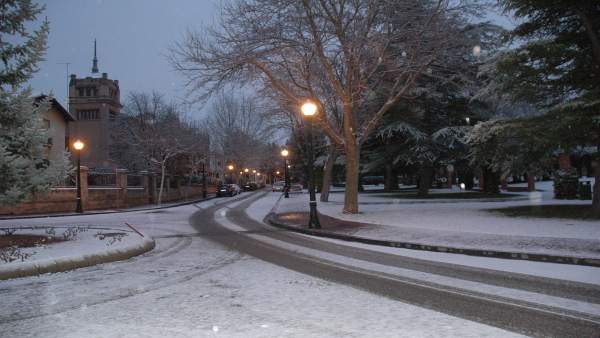 Zona del Ensanche de Teruel, con nieve Zona del Ensanche de Teruel, con nieve