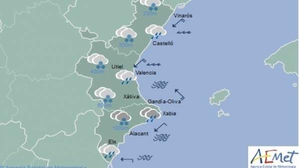 Neu, pluges i temperatures en notable descens aquest dimarts a la Comunitat Valenciana Neu, pluges i temperatures en notable descens aquest dimarts a la Comunitat Valenciana