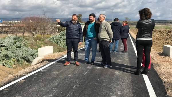 Visita a las obras en la antigua carretera de la Estación de Marmolejo. Visita a las obras en la antigua carretera de la Estación de Marmolejo.