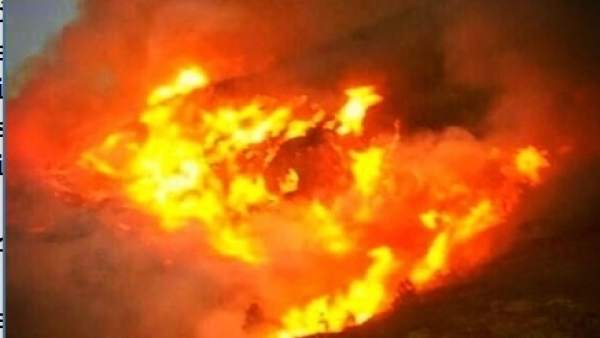 Imagen de archivo de un incendio Imagen de archivo de un incendio