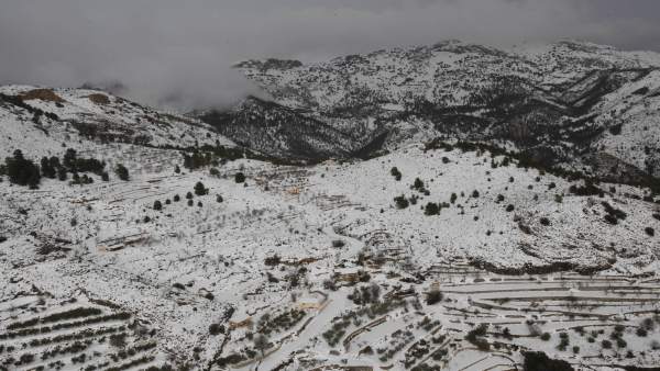 Nieve en la provincia de Alicante durante el temporal Nieve en la provincia de Alicante durante el temporal