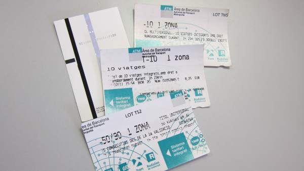 Billetes De TMB De Metro Y Bus De Barcelona (T-10, T-50/30). Billetes De TMB De Metro Y Bus De Barcelona (T-10, T-50/30).