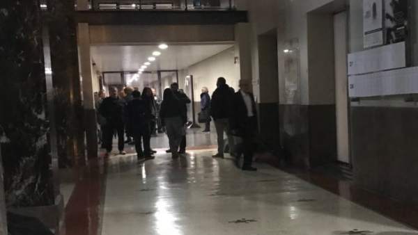 El rectorado de la UV, anoche El rectorado de la UV, anoche
