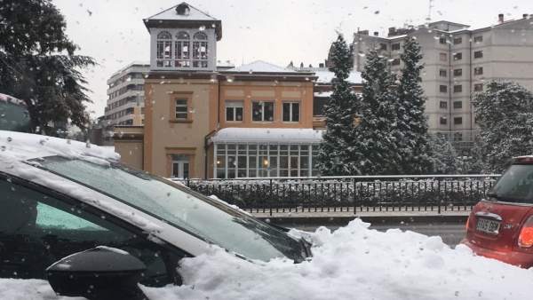 Nieve en Oviedo. Nieve en Oviedo.