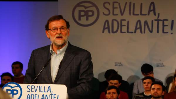 Mariano Rajoy, hoy en un acto en Sevilla Mariano Rajoy, hoy en un acto en Sevilla