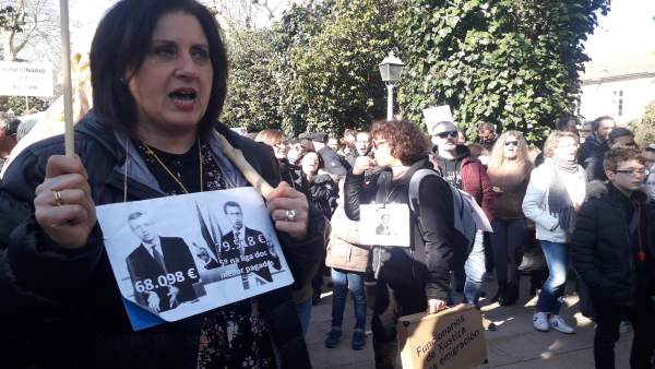 Protesta funcionarios de justicia Protesta funcionarios de justicia