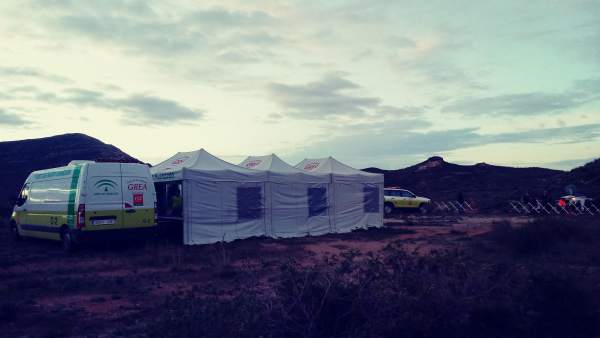 Puesto de Mando del operativo de búsqueda del menor desaparecido en Níjar Puesto de Mando del operativo de búsqueda del menor desaparecido en Níjar