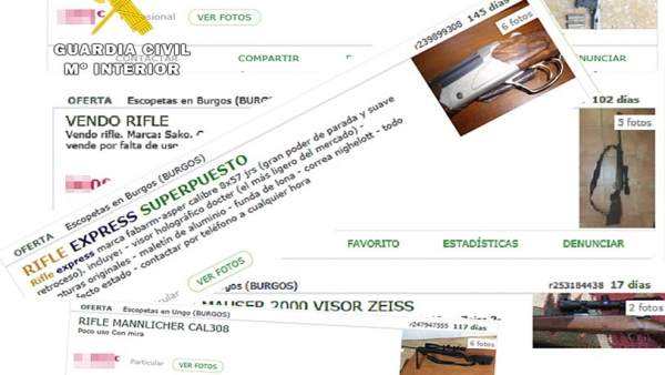 Anuncios de armas en internet. Anuncios de armas en internet.