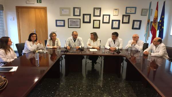 Rueda de prensa en el CHUS. Rueda de prensa en el CHUS.