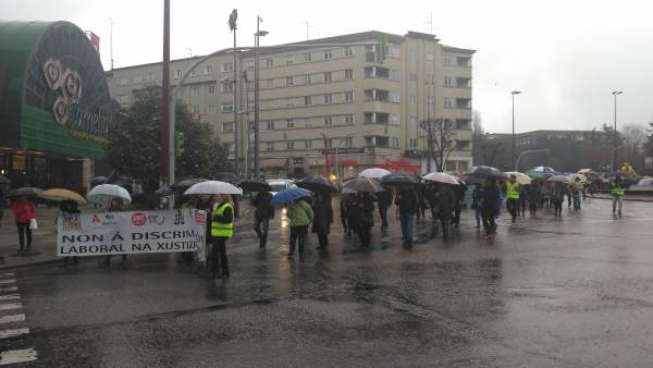 Manifestación de trabajadores de justicia Manifestación de trabajadores de justicia