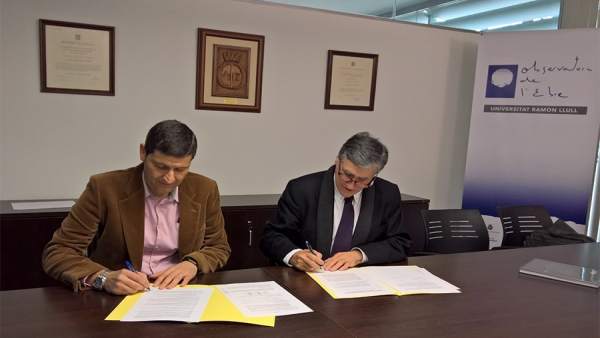 Institut Cartogràfic i Geològic y Observatori de l'Ebre renuevan su colaboración Institut Cartogràfic i Geològic y Observatori de l'Ebre renuevan su colaboración