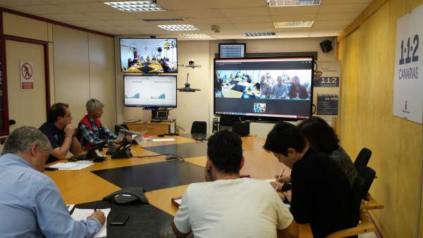 Reunión Comité PECMAR desde la sala 112 de Las Palmas de Gran Canaria Reunión Comité PECMAR desde la sala 112 de Las Palmas de Gran Canaria