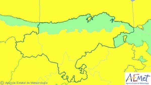 Mapa de avisos para este viernes Mapa de avisos para este viernes