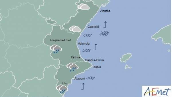 El cap de setmana comença amb pluges febles i temperatures màximes en descens a la Comunitat Valenciana El cap de setmana comença amb pluges febles i temperatures màximes en descens a la Comunitat Valenciana