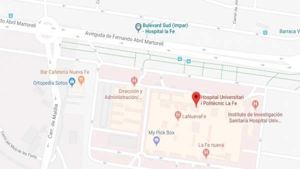 Entorno del Hospital La Fe de València. Bulevar Sur Entorno del Hospital La Fe de València. Bulevar Sur