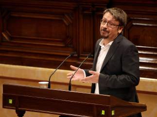 Xavier Domènech, diputado de Catalunya en Comú-Podem, este jueves en el Parlament.
