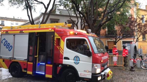 Bomberos actúan en Sevilla ante las incidencias del temporal de lluvia y viento Bomberos actúan en Sevilla ante las incidencias del temporal de lluvia y viento
