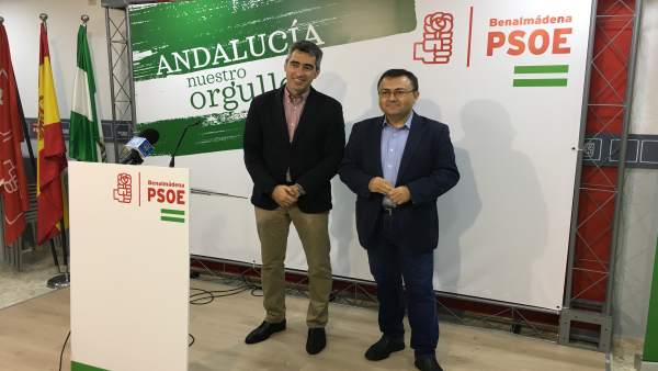 Victor Navas y Miguel Ángel Heredia en rueda de prensa en Benalmádena Victor Navas y Miguel Ángel Heredia en rueda de prensa en Benalmádena